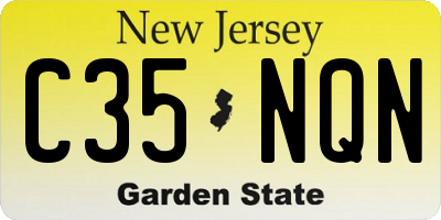 NJ license plate C35NQN