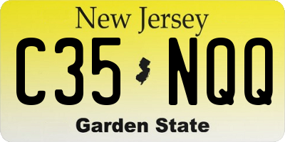 NJ license plate C35NQQ