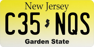 NJ license plate C35NQS