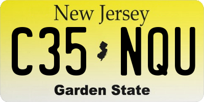 NJ license plate C35NQU