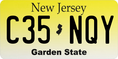 NJ license plate C35NQY