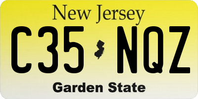 NJ license plate C35NQZ