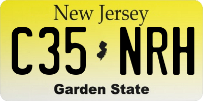 NJ license plate C35NRH