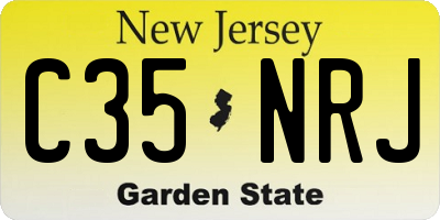 NJ license plate C35NRJ