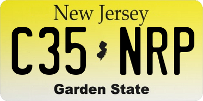 NJ license plate C35NRP