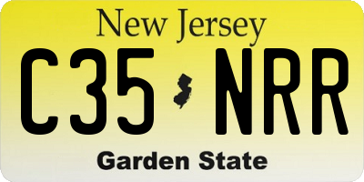 NJ license plate C35NRR