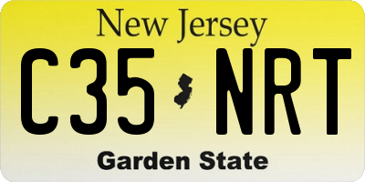 NJ license plate C35NRT