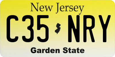 NJ license plate C35NRY