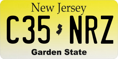 NJ license plate C35NRZ
