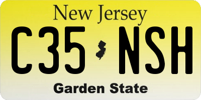 NJ license plate C35NSH