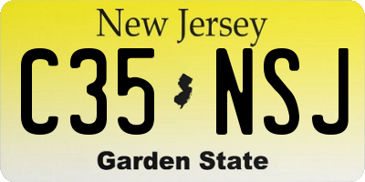 NJ license plate C35NSJ