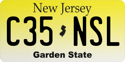 NJ license plate C35NSL
