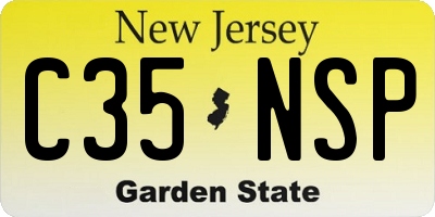 NJ license plate C35NSP