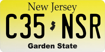 NJ license plate C35NSR