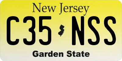 NJ license plate C35NSS