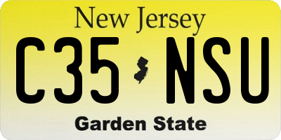NJ license plate C35NSU