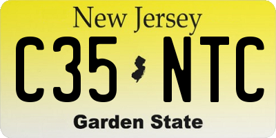 NJ license plate C35NTC