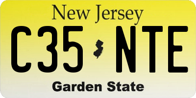 NJ license plate C35NTE