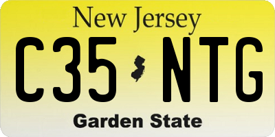 NJ license plate C35NTG