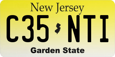NJ license plate C35NTI