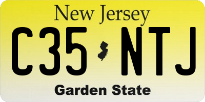 NJ license plate C35NTJ