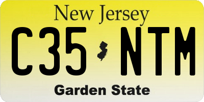 NJ license plate C35NTM