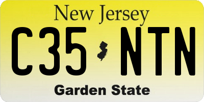 NJ license plate C35NTN