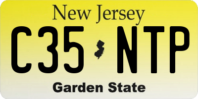 NJ license plate C35NTP