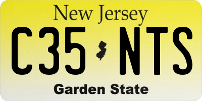 NJ license plate C35NTS