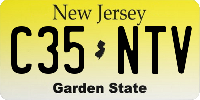 NJ license plate C35NTV