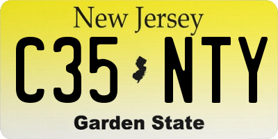 NJ license plate C35NTY