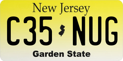NJ license plate C35NUG