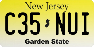 NJ license plate C35NUI