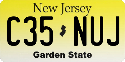 NJ license plate C35NUJ