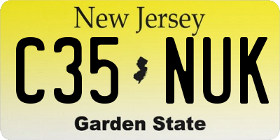 NJ license plate C35NUK