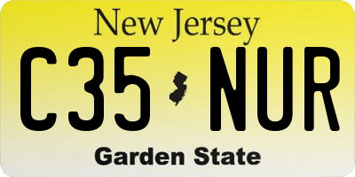 NJ license plate C35NUR