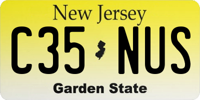 NJ license plate C35NUS