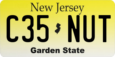 NJ license plate C35NUT