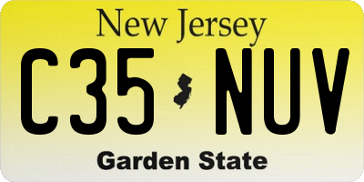 NJ license plate C35NUV