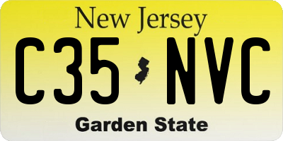 NJ license plate C35NVC