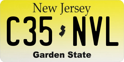 NJ license plate C35NVL