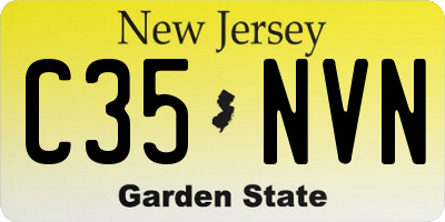 NJ license plate C35NVN