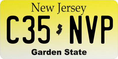 NJ license plate C35NVP