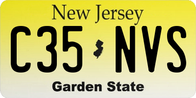 NJ license plate C35NVS