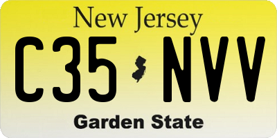 NJ license plate C35NVV