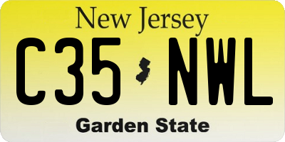 NJ license plate C35NWL