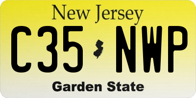NJ license plate C35NWP