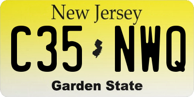NJ license plate C35NWQ