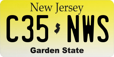 NJ license plate C35NWS
