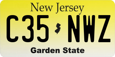 NJ license plate C35NWZ
